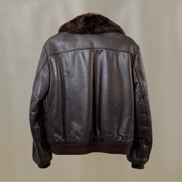 Vintage Bomber/Aviator leather jacket -Size 42 - Picture 2 of 12